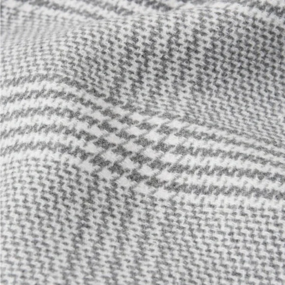 Abercrombie & Fitch Wool Blend The Dad Coat Houndstooth Gray Plaid Size XSP - Picture 8 of 16